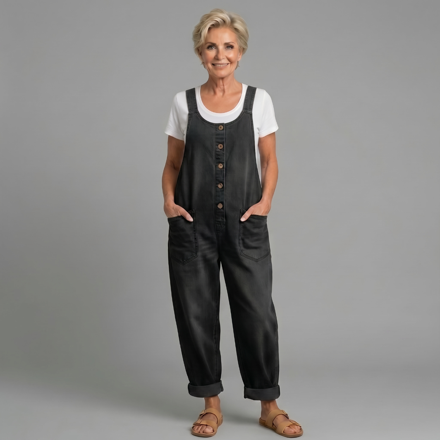 Carike | Vintage Washed Denim Overalls