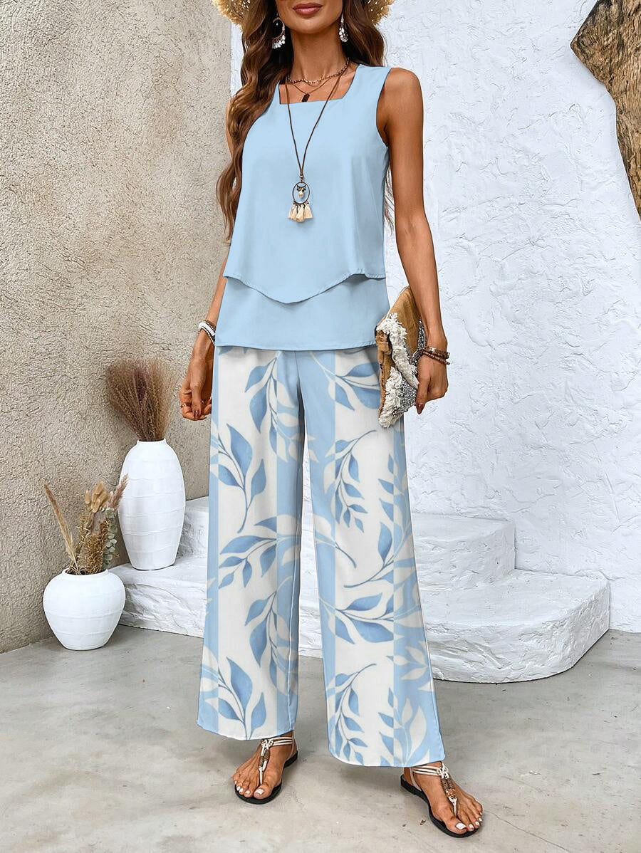 Élodie | Layered Top & Wide-Leg Set