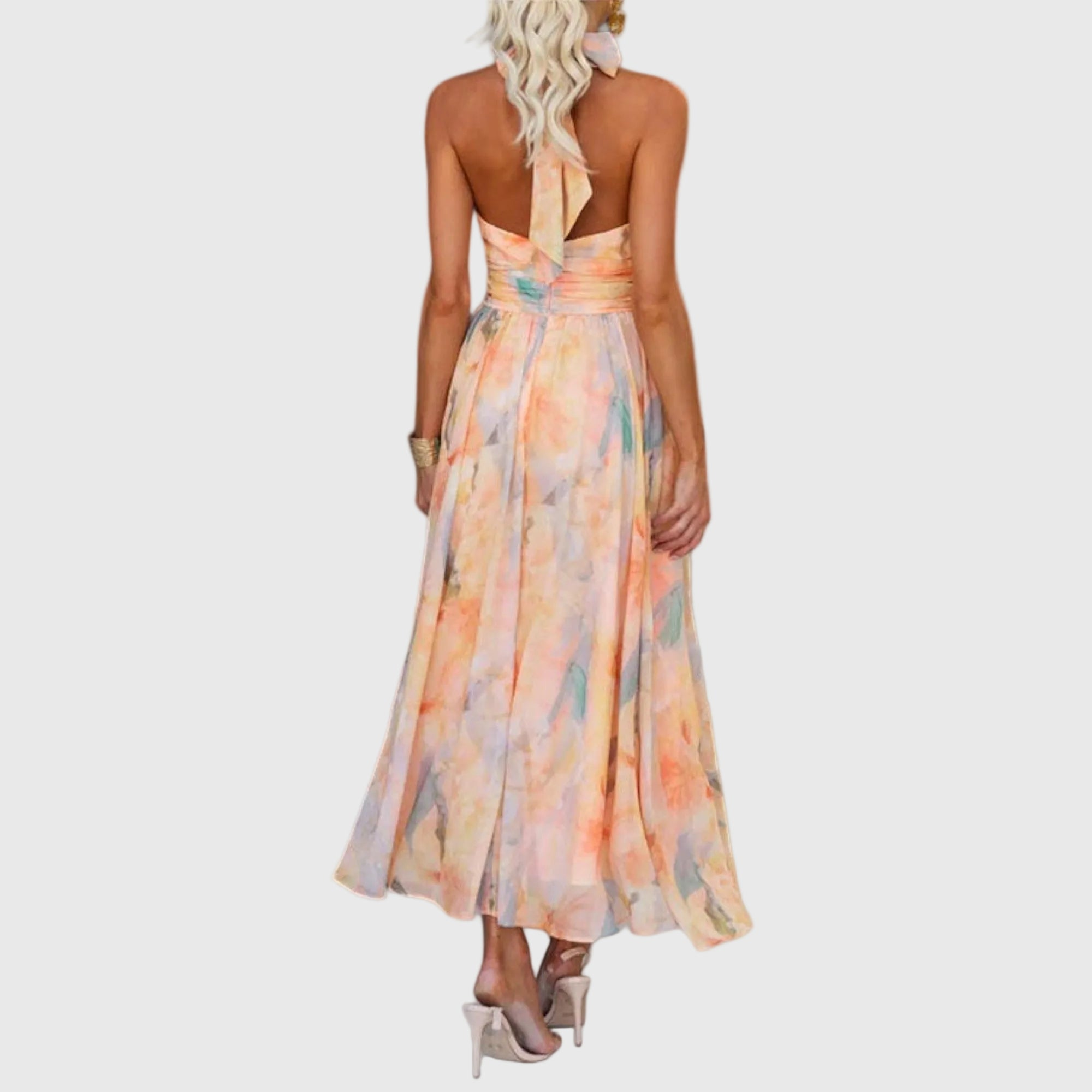 Sarina | Elegant Halter Maxi Dress