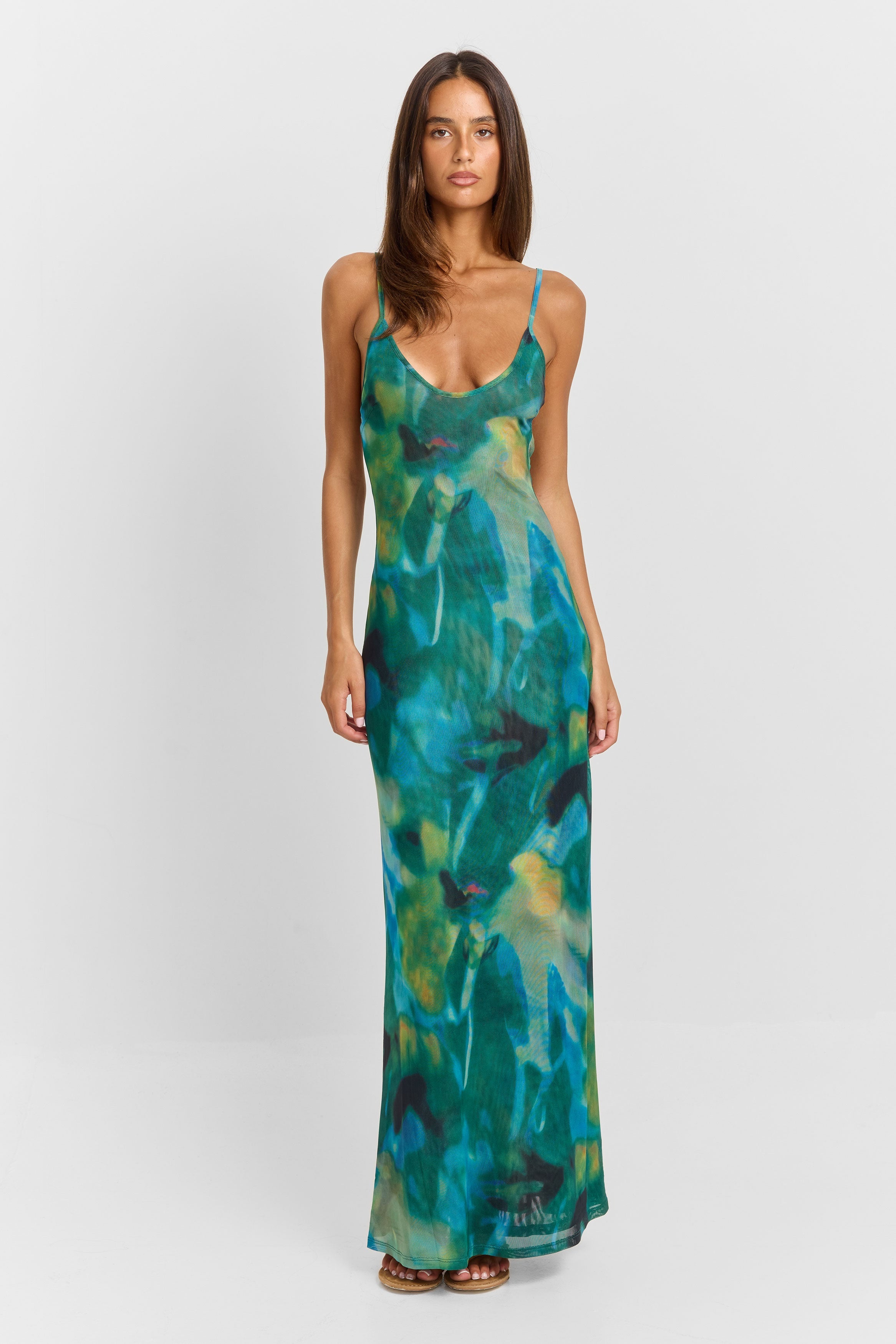 Noluvuyo | Printed Mesh Maxi Dress