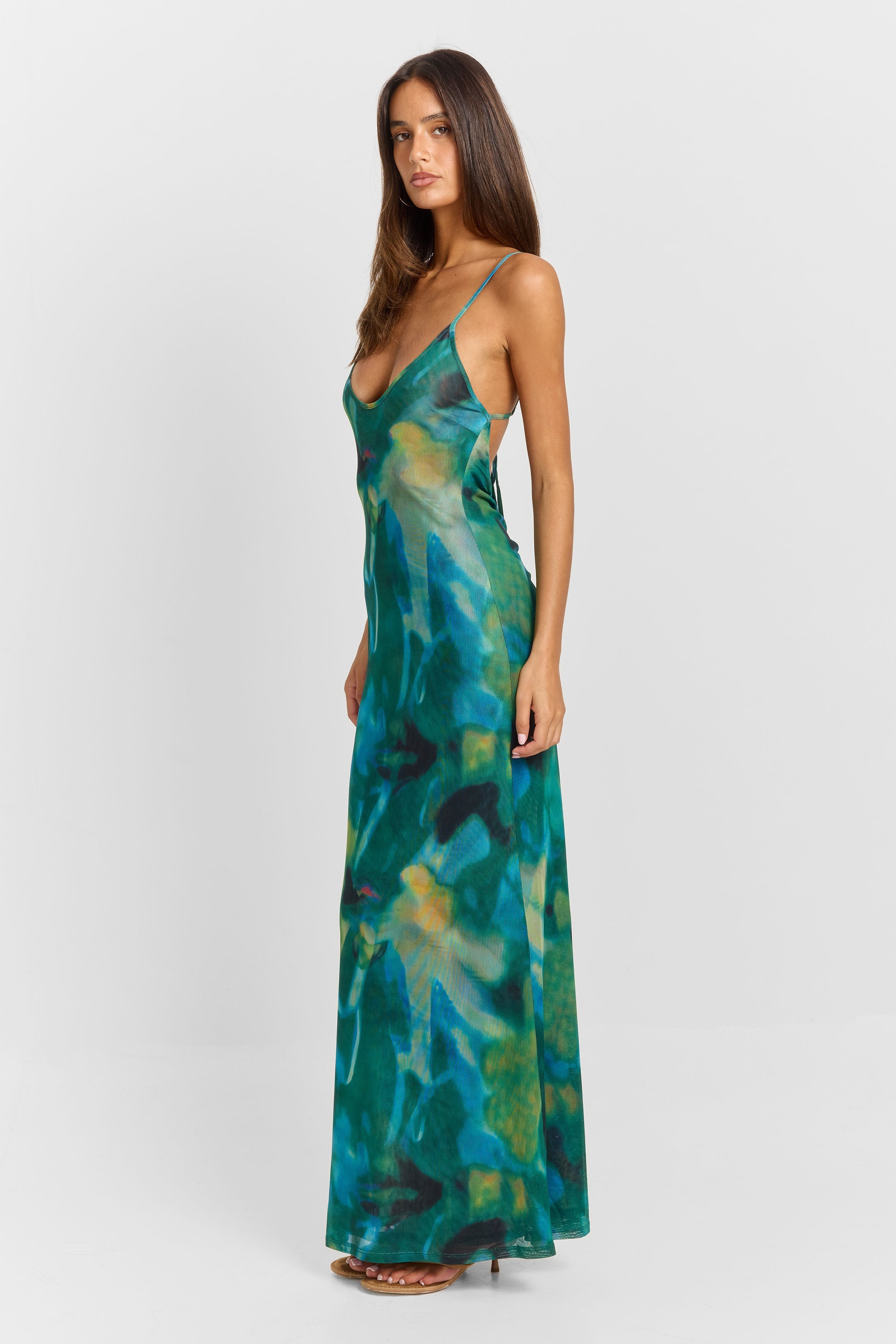 Noluvuyo | Printed Mesh Maxi Dress