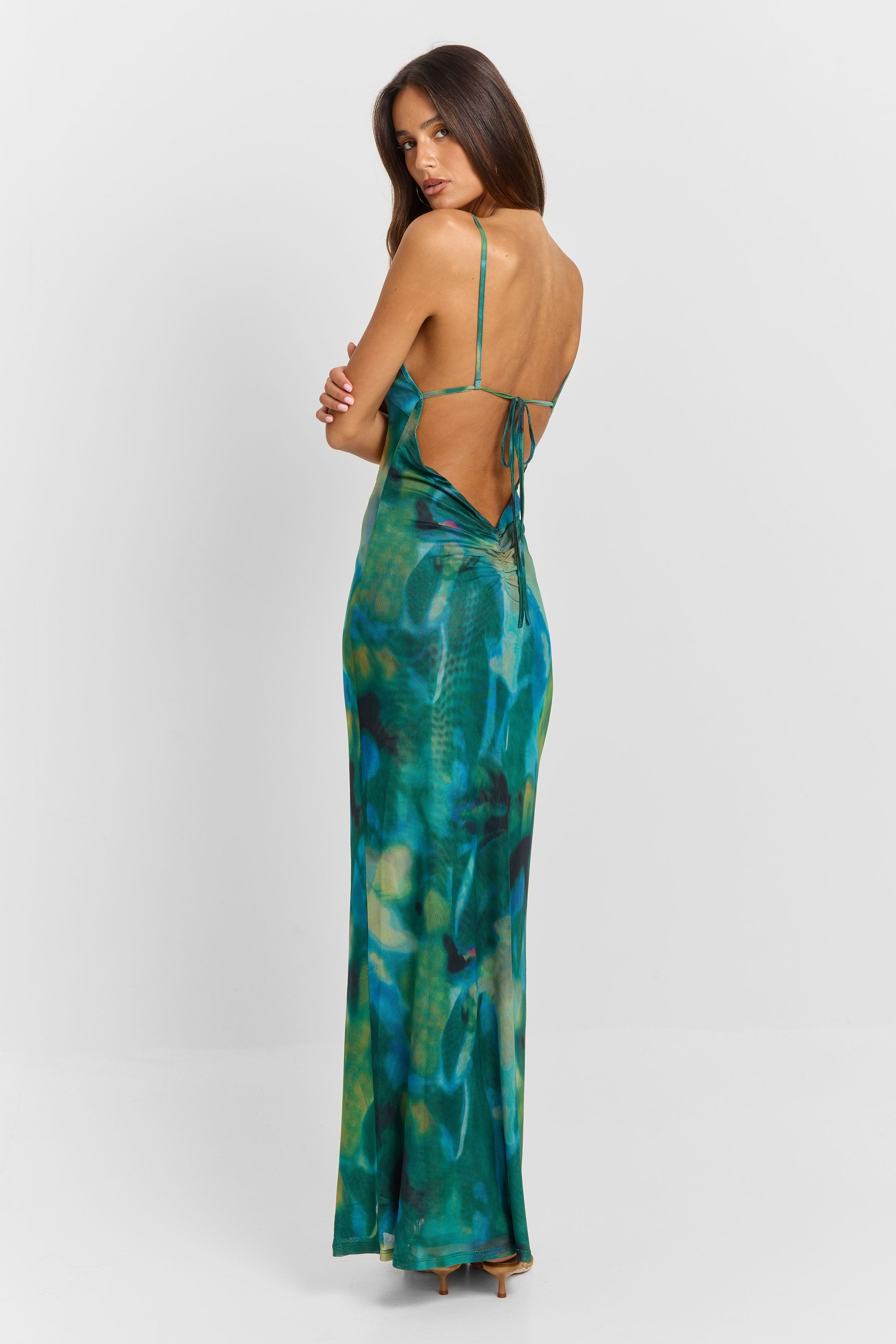 Noluvuyo | Printed Mesh Maxi Dress
