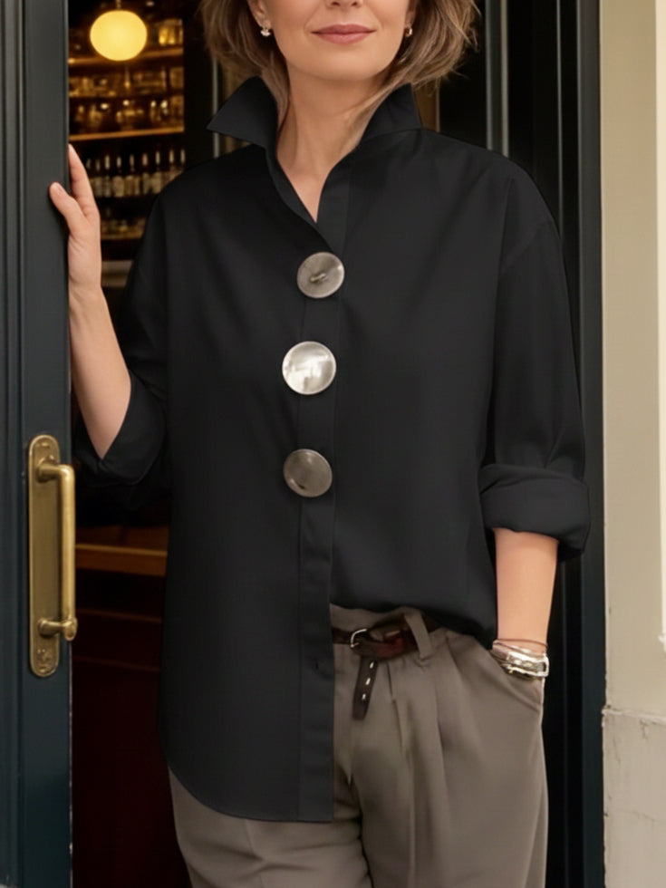 Sphelele | Statement Button Stand Collar Blouse