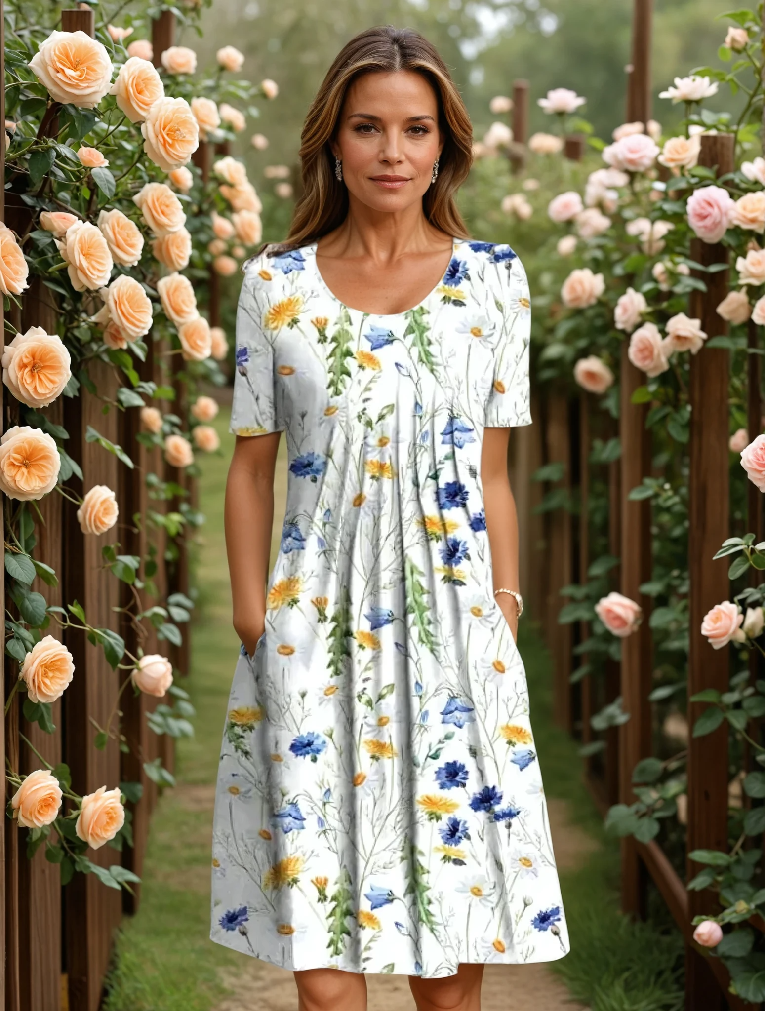 Ilse | Floral Flowy Dress with Pockets