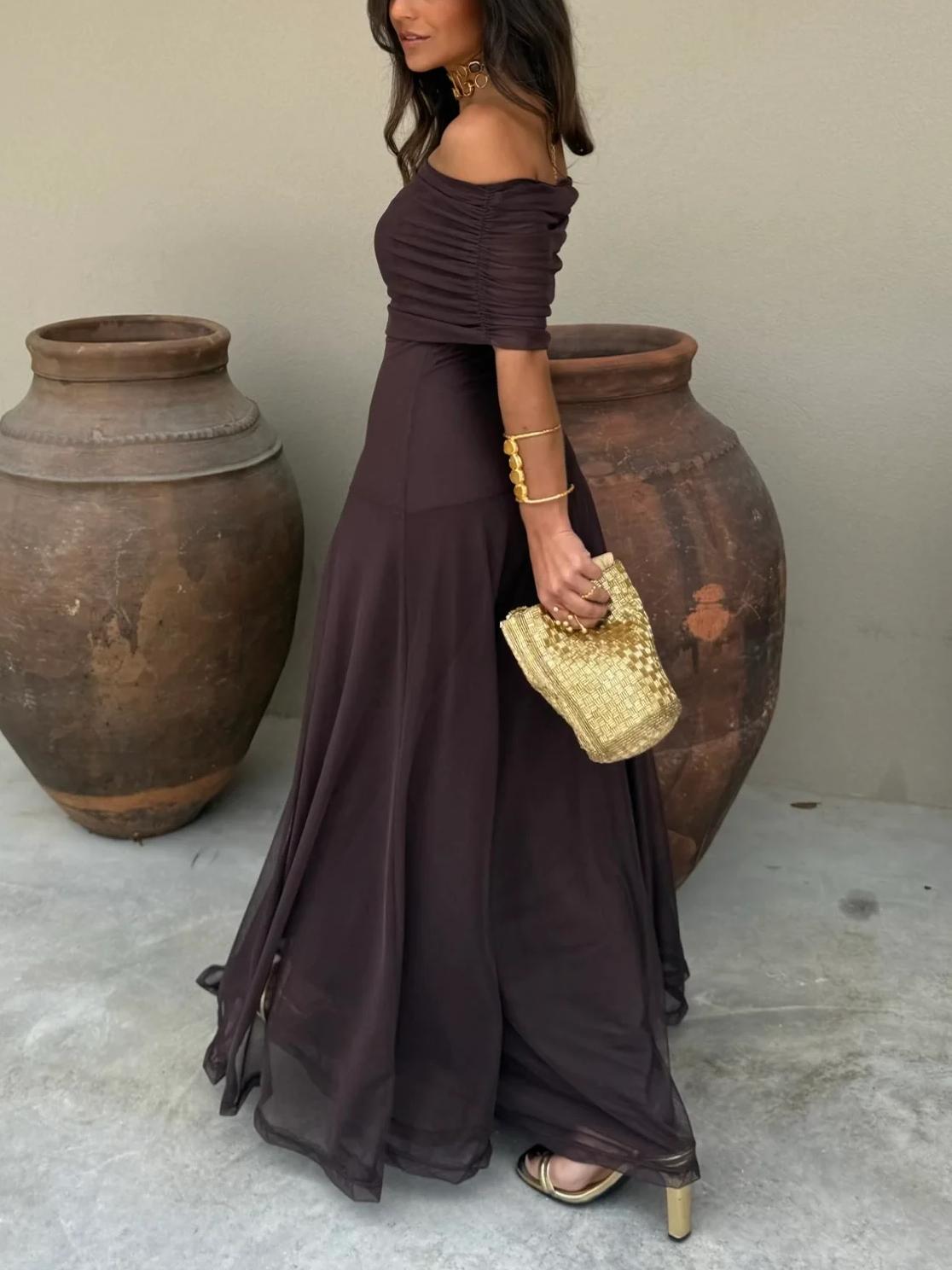 Lucienne | Delicate Mesh Silhouette Dress