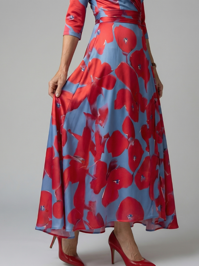 Rosalie | Cross Wrap Midi Dress