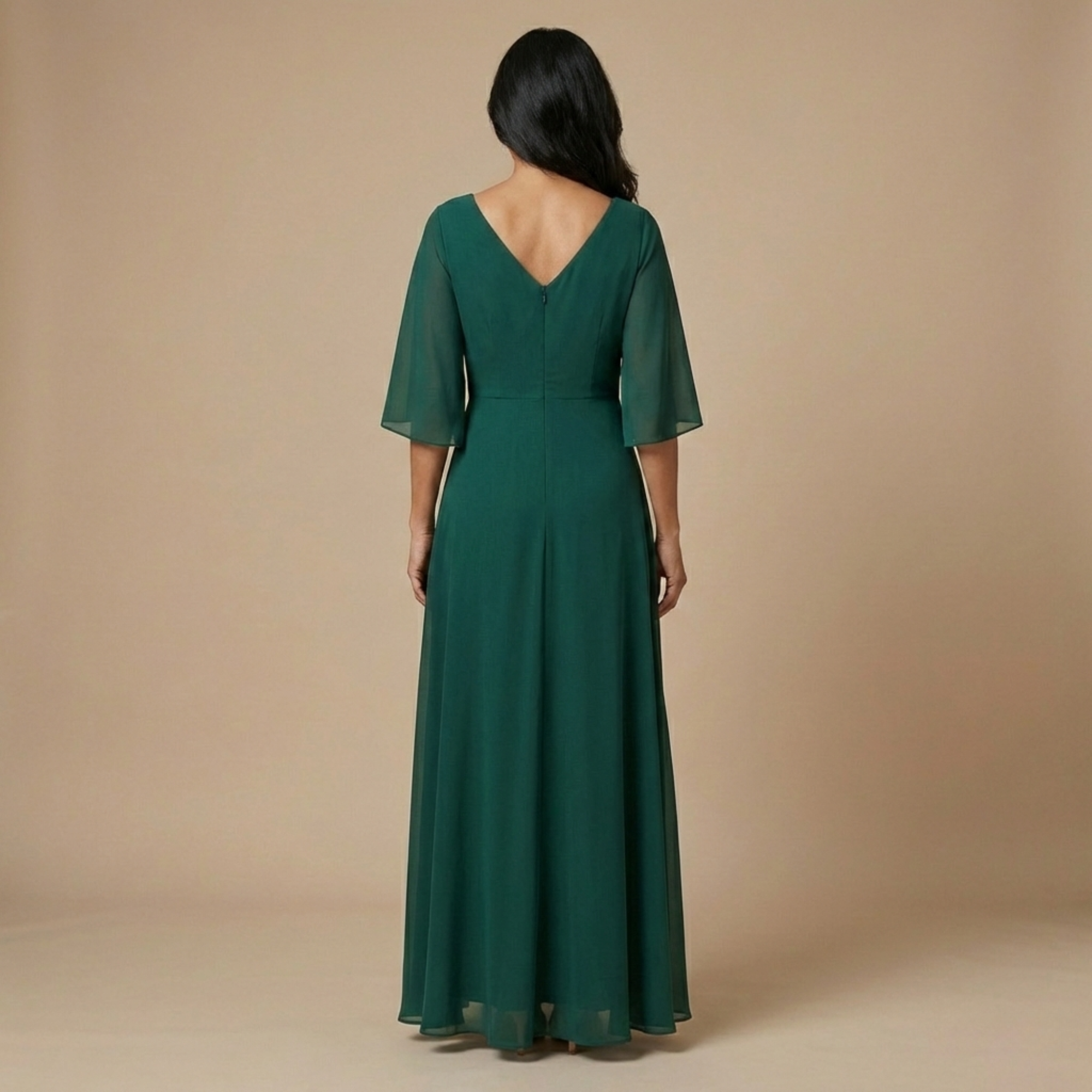 Natalia | Chiffon V-Neck Maxi Dress