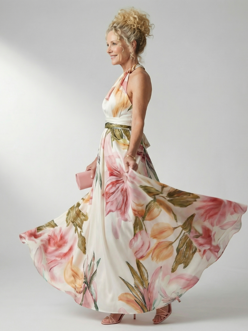 Isabelle | Light Floral Maxi Dress