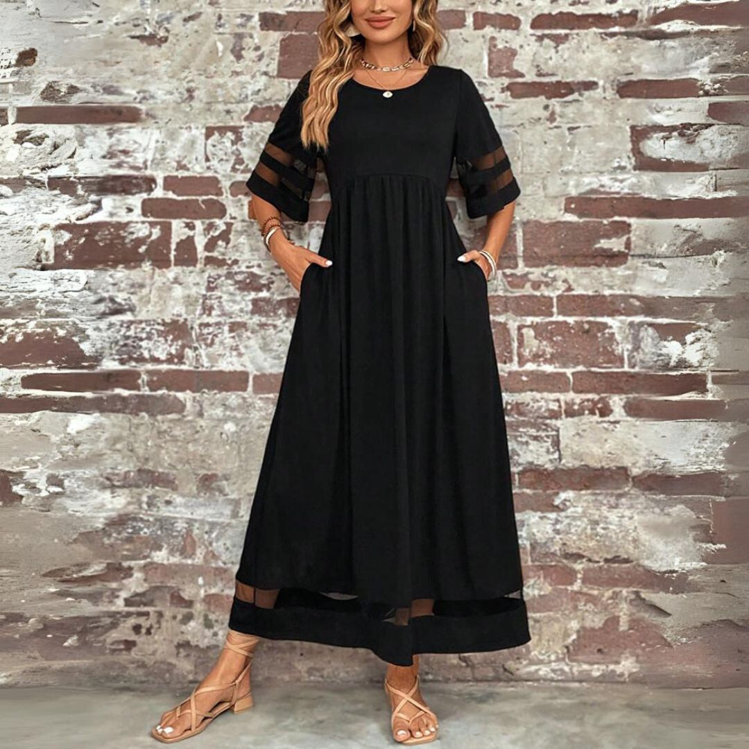 Gaobine | Tummy-Smoothing Empire Waist Midi Dress