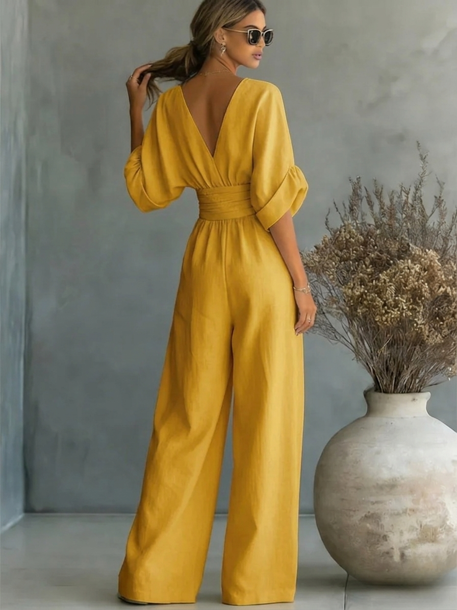 Nokwezisa | Essential V-Neck Jumpsuit