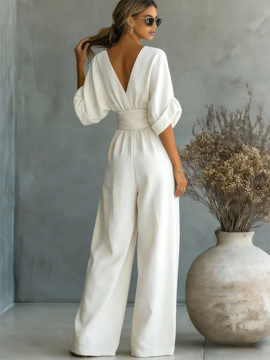 Nokwezisa | Essential V-Neck Jumpsuit