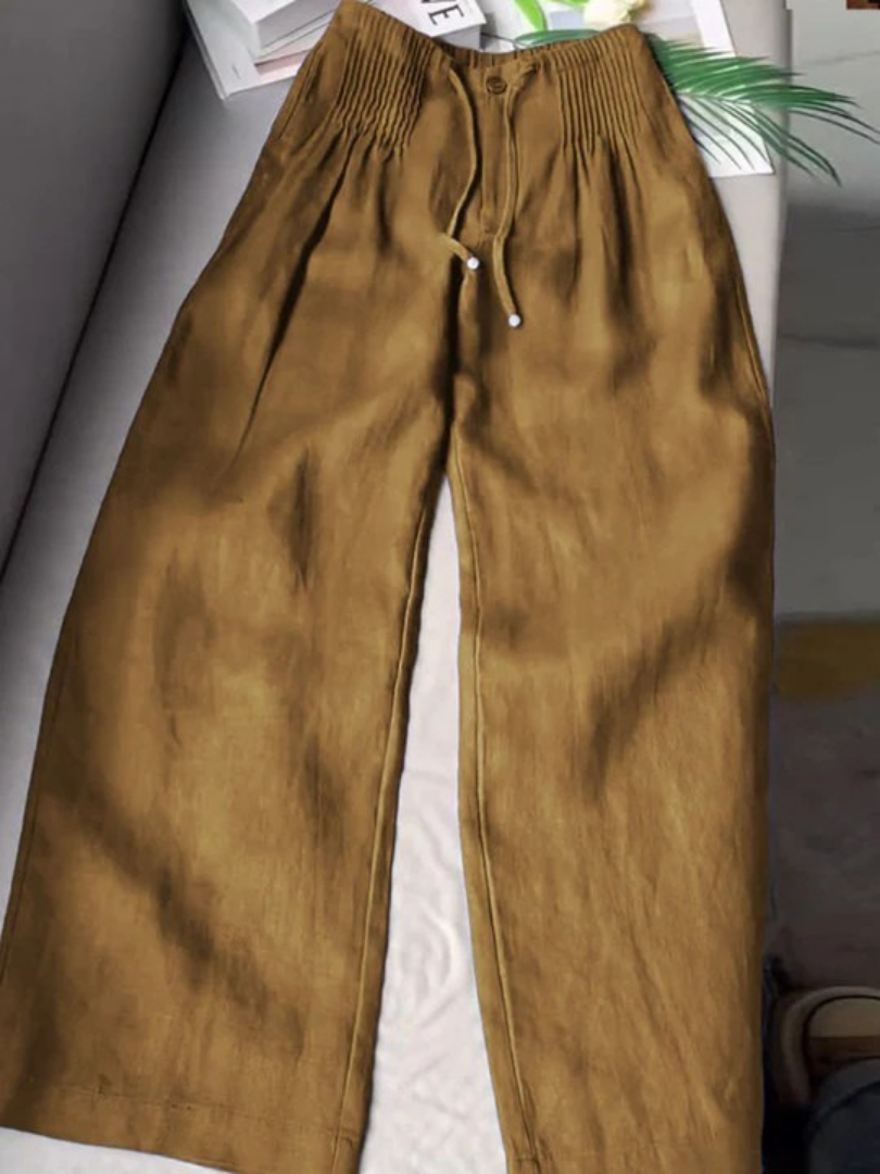 Annabelle | Wide-Leg Cotton Linen Pants