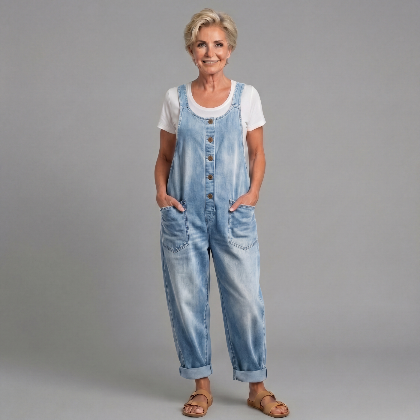 Carike | Vintage Washed Denim Overalls