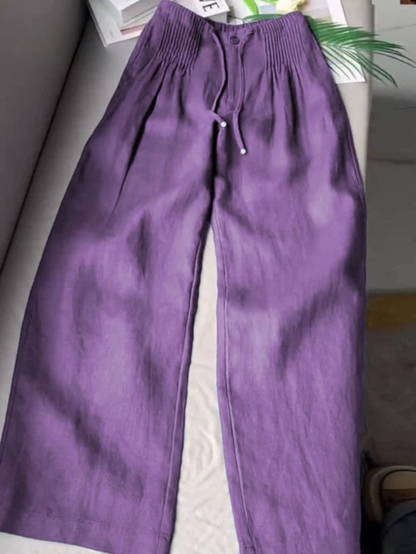 Annabelle | Wide-Leg Cotton Linen Pants