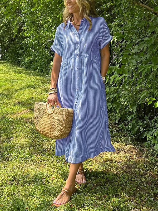 Valentina | Flowing Cotton Maxi Dress