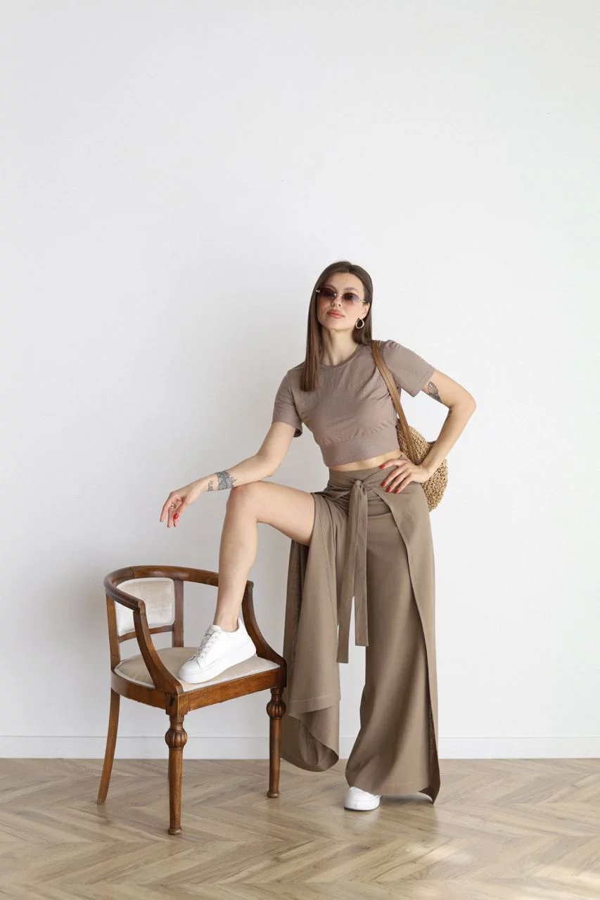 Gabrielle | Wide Leg Linen Trousers