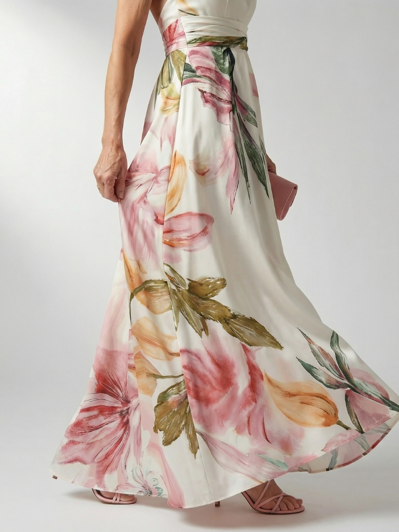 Isabelle | Light Floral Maxi Dress