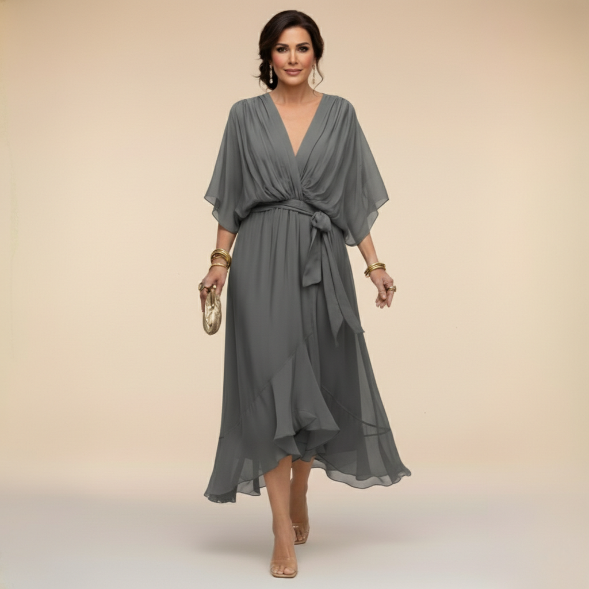 Omphile | Elegant V-Neck Maxi Dress