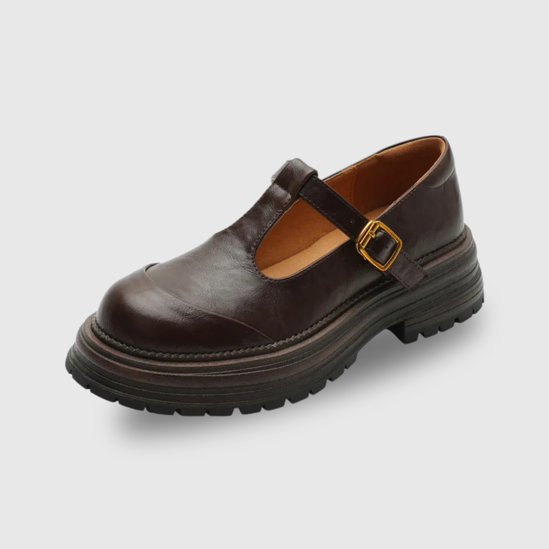 Léa | Handcrafted T-Bar Flats