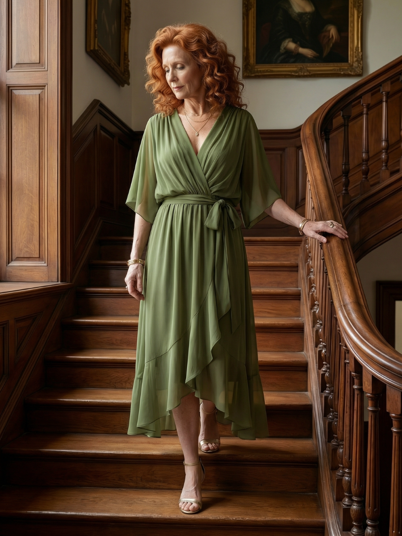 Océane | Light Drape Midi Dress