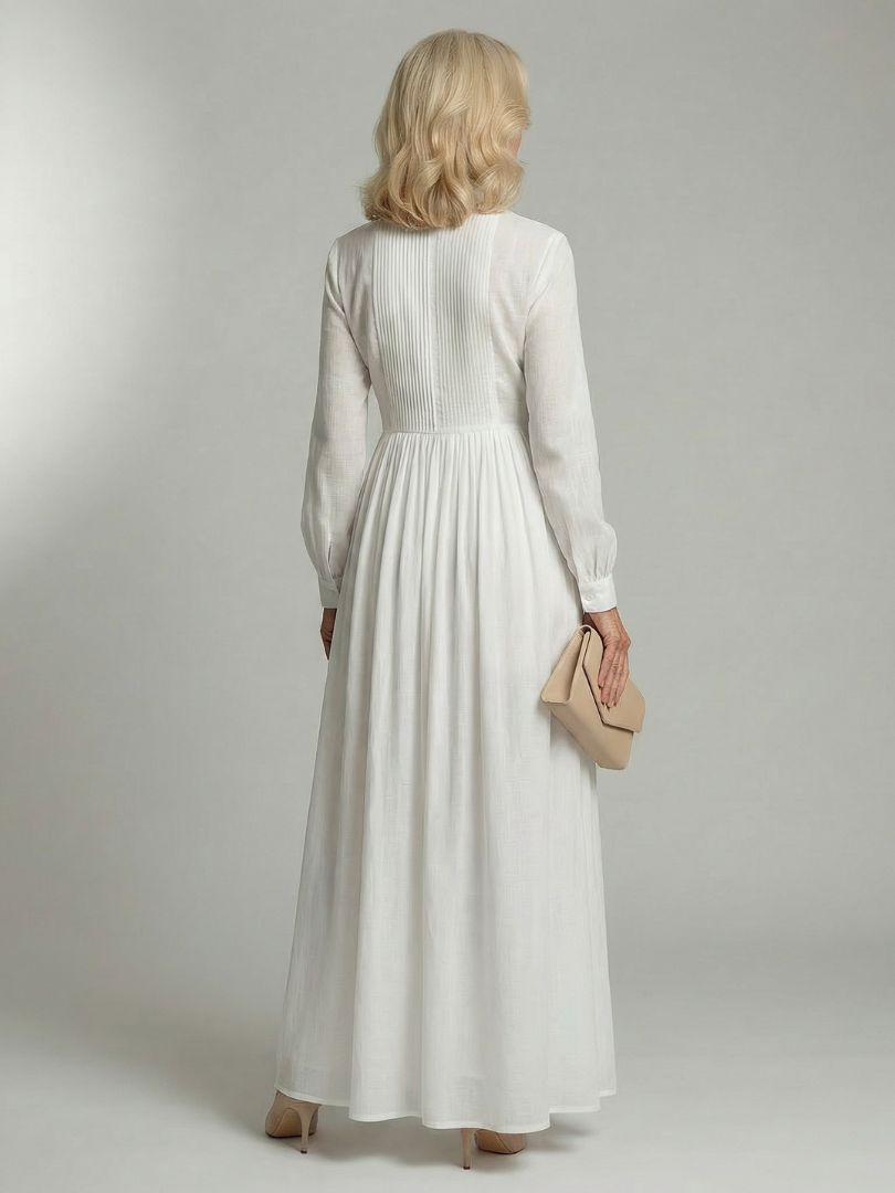 Anaïs | Long Sleeve Button Front Maxi