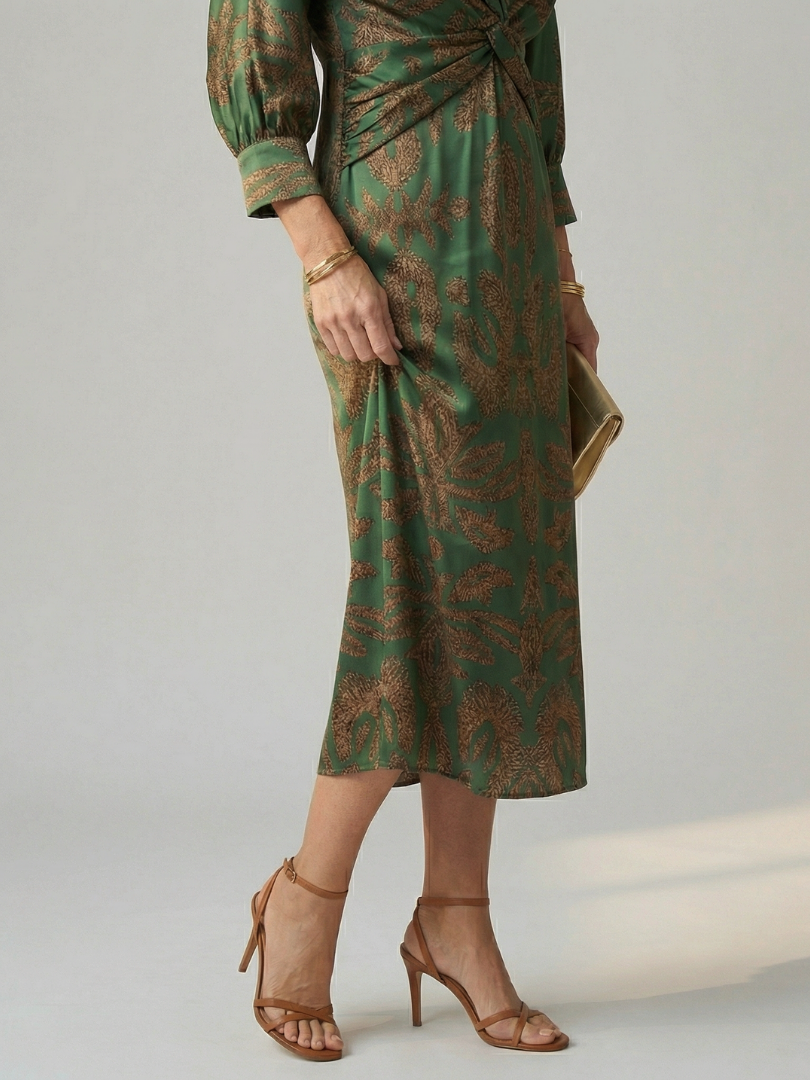 Amélie | Natural Wrap Midi Dress