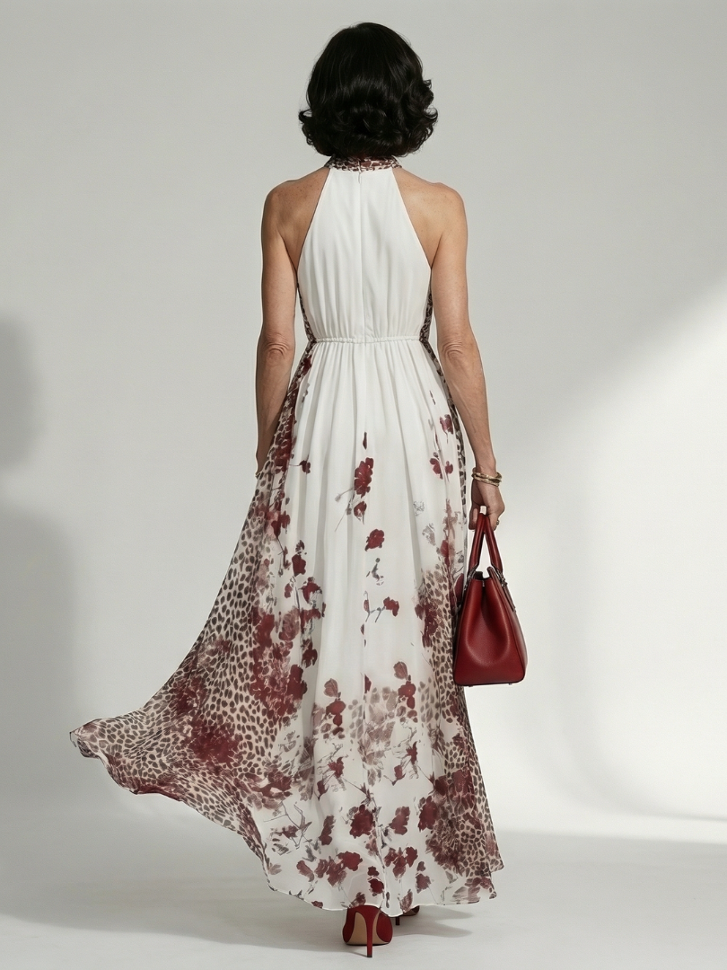 Théa | Pleated Floral Maxi Dress