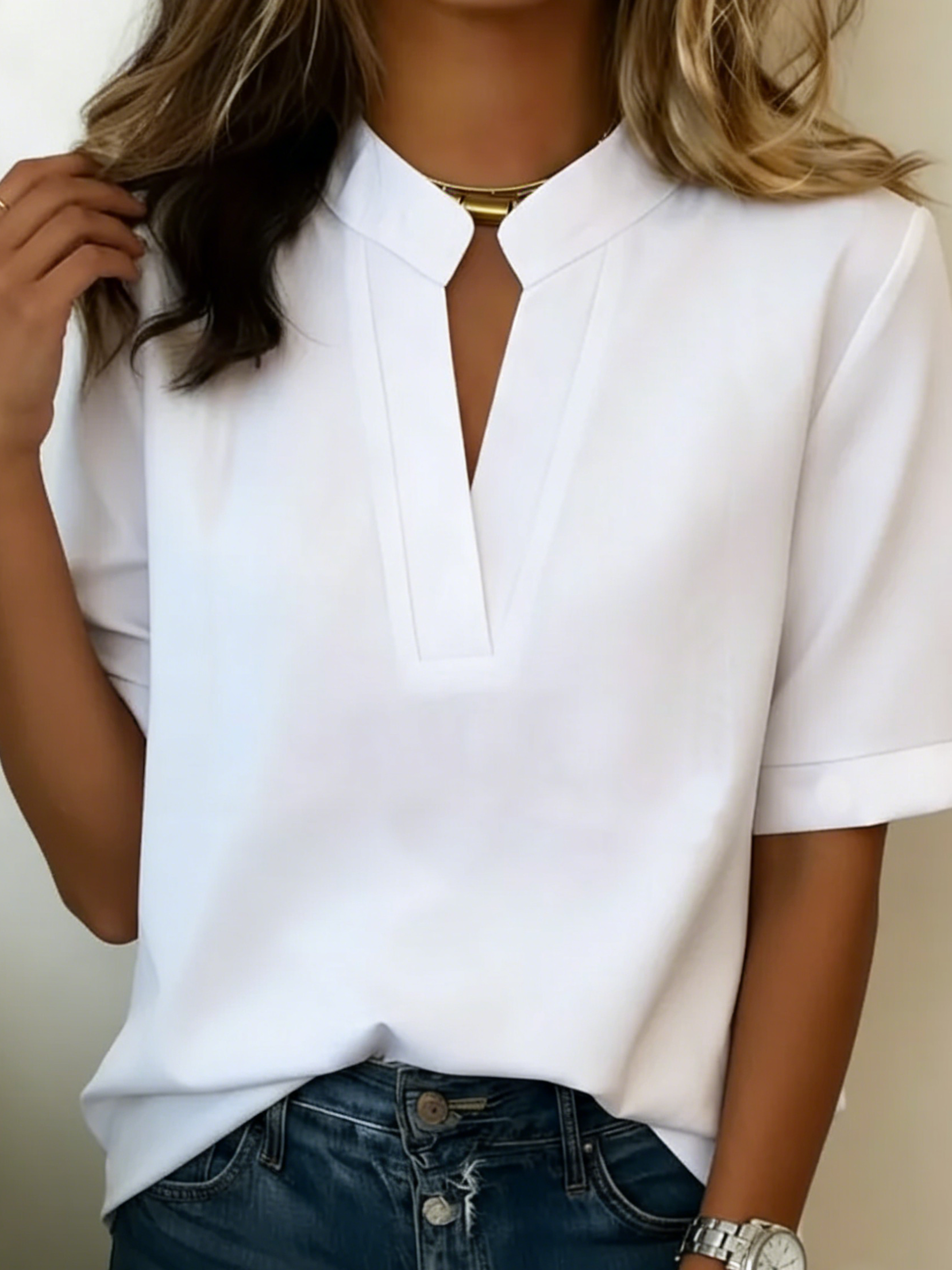 Nomalanga | Refined Collar Elegant Blouse