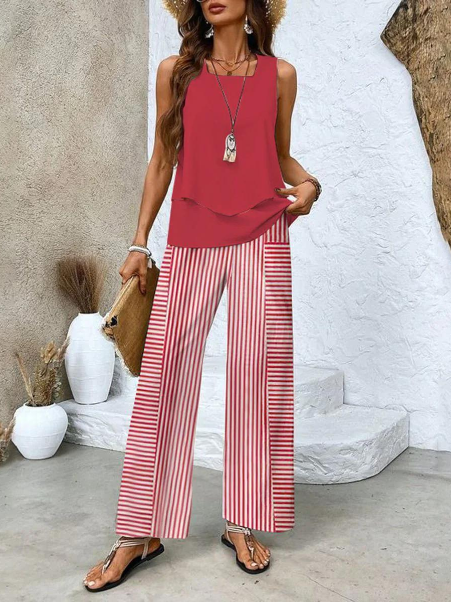 Élodie | Layered Top & Wide-Leg Set
