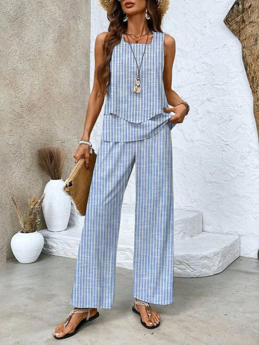 Élodie | Layered Top & Wide-Leg Set
