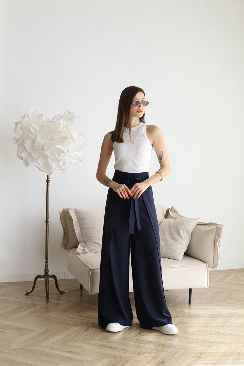 Gabrielle | Wide Leg Linen Trousers