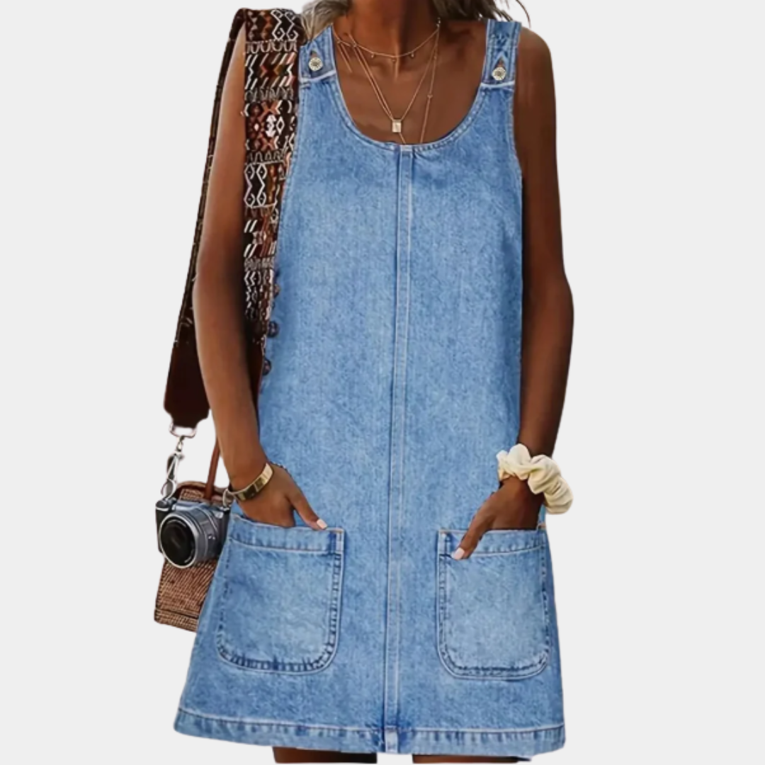 Georgia | Relaxed Denim-Look Dress