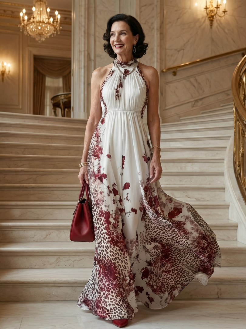 Théa | Pleated Floral Maxi Dress