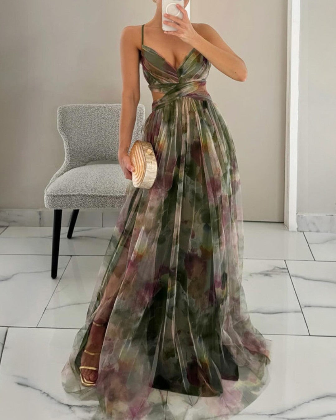 Aurora | Watercolor Floral Maxi Dress