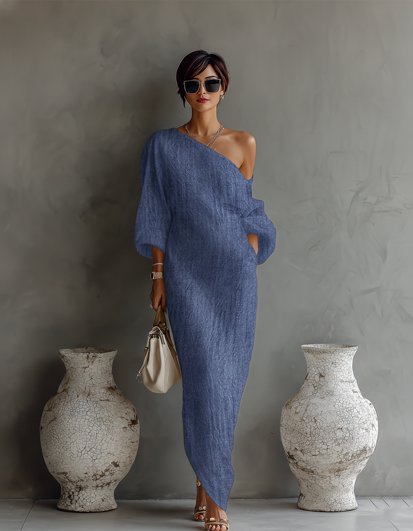 Puseletso | Off-Shoulder Linen Maxi Dress