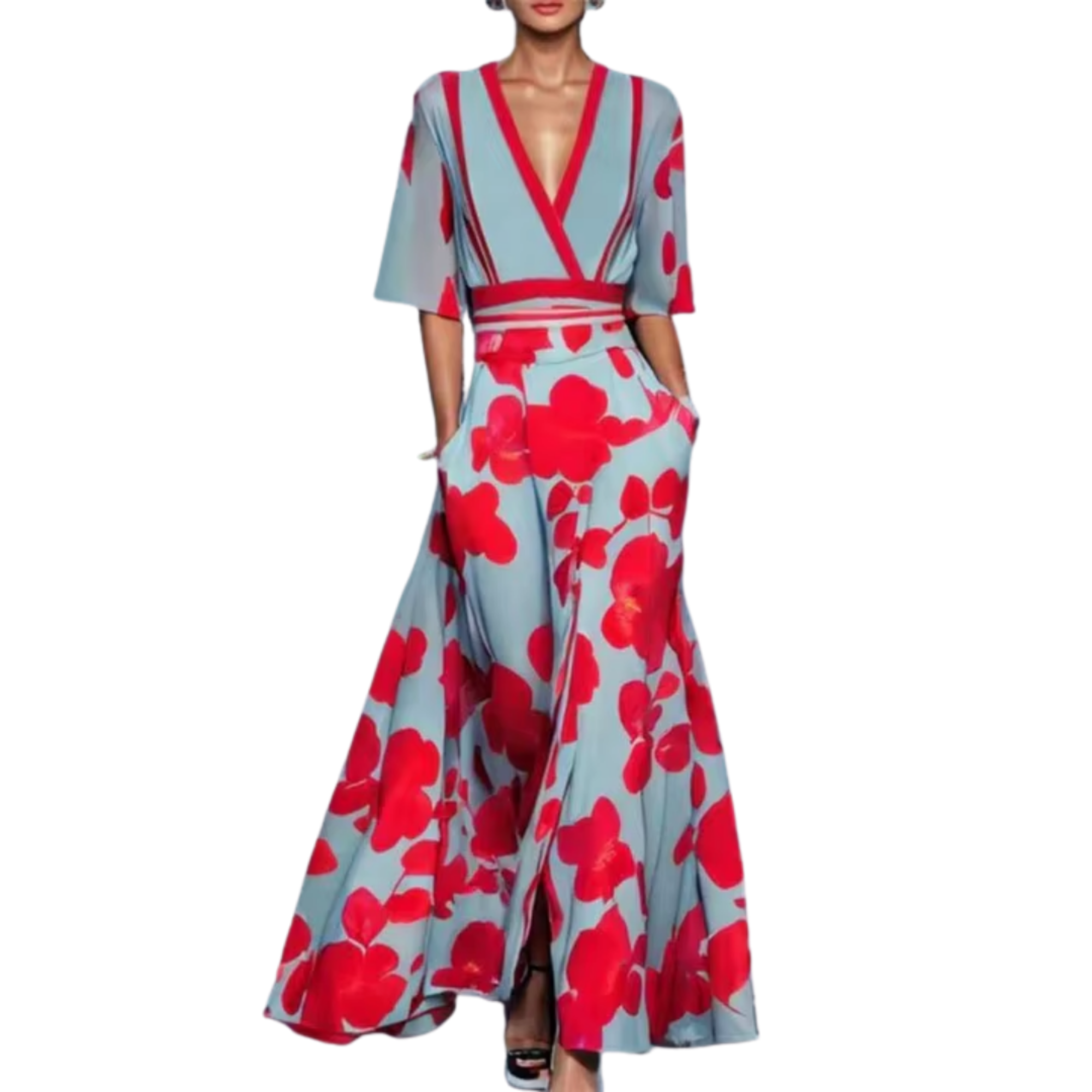 Sofia | Floral V-Neck Spring Dress