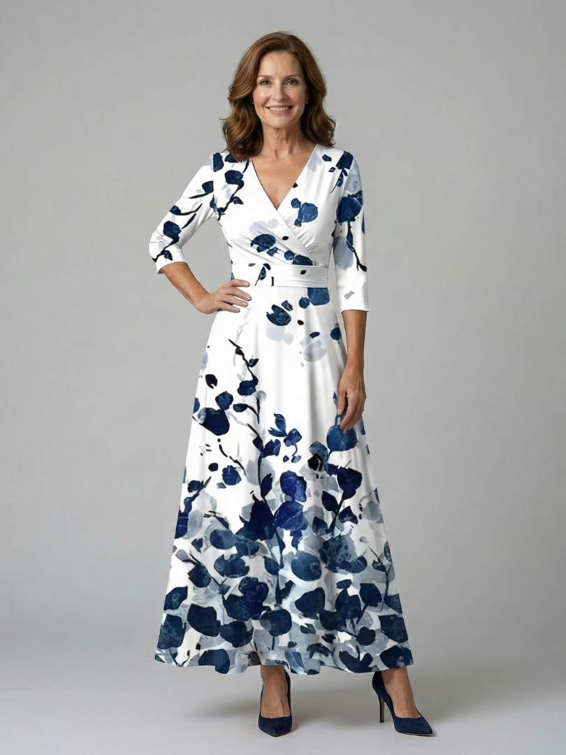 Rosalie | Cross Wrap Midi Dress