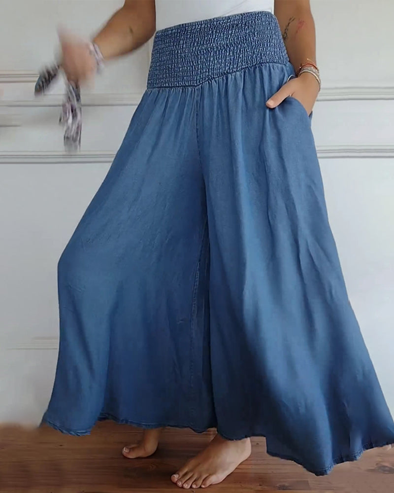 Delphine | Flowing Wide-Leg Trousers