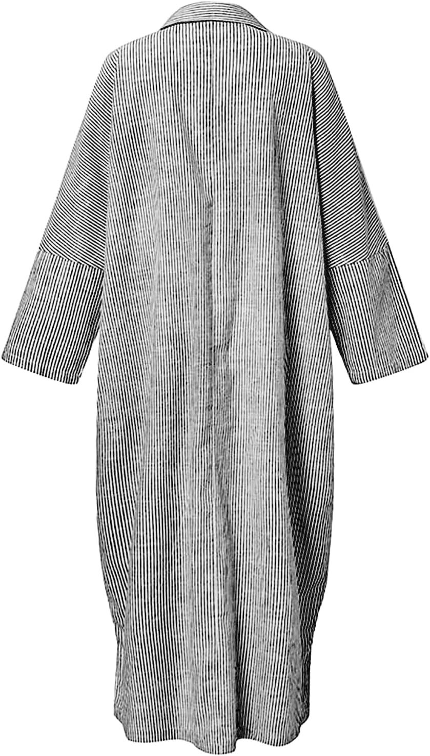 Isabelle | Striped Long Sleeve Shirt Dress