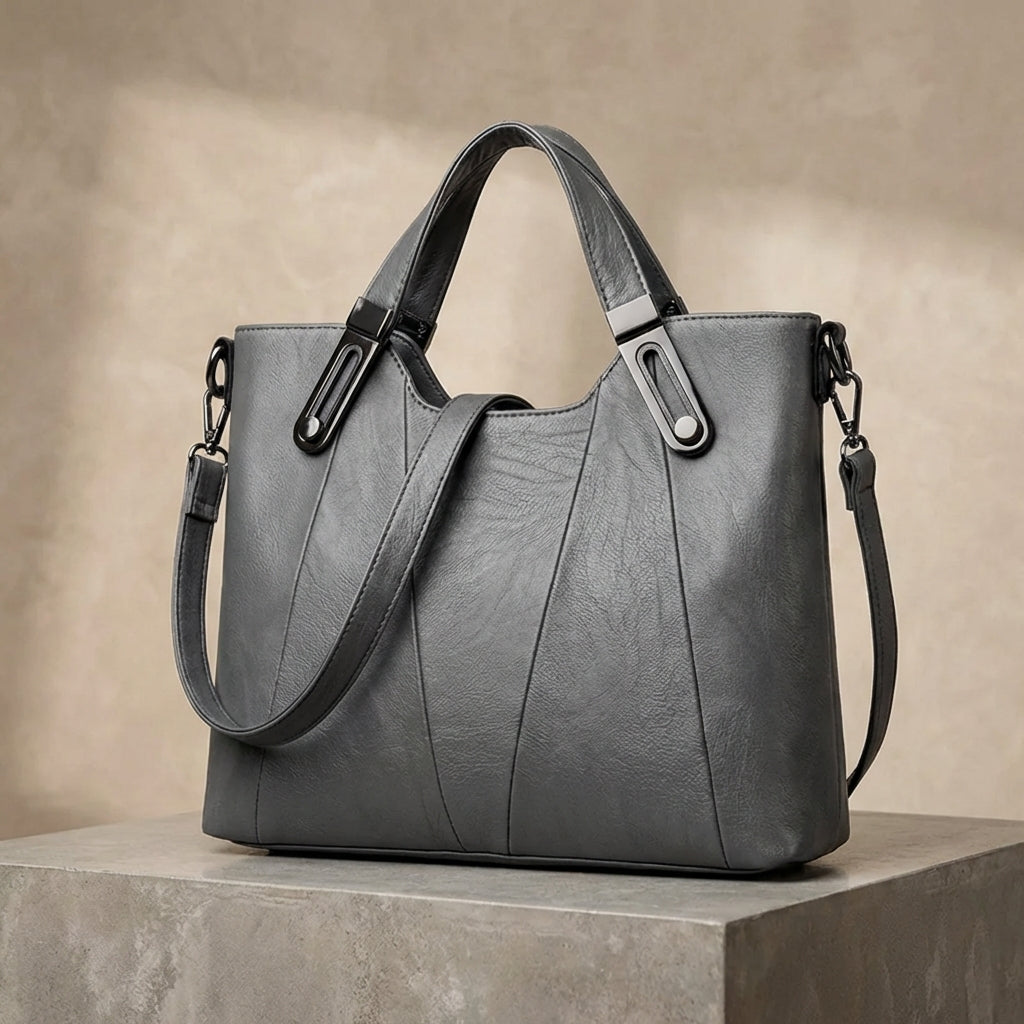 Nomcebo | Pebbled Leather Structured Tote