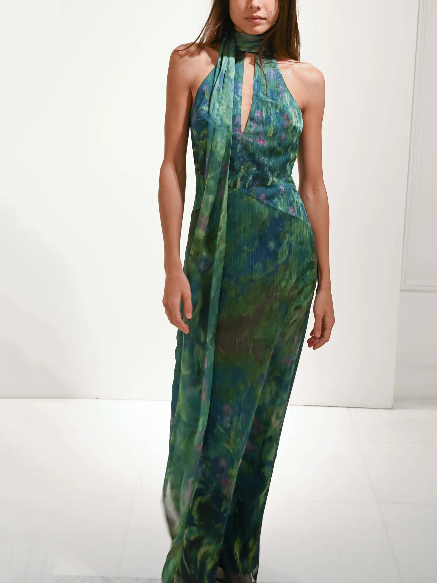 Noémie | Impressionist Print Maxi Dress