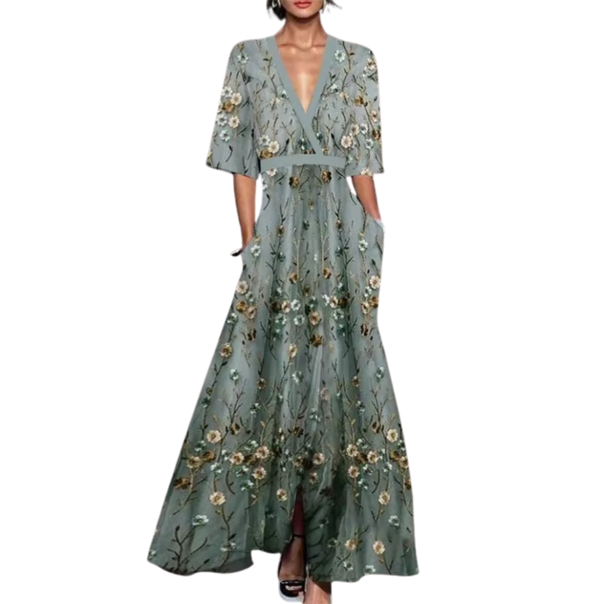 Sofia | Floral V-Neck Spring Dress
