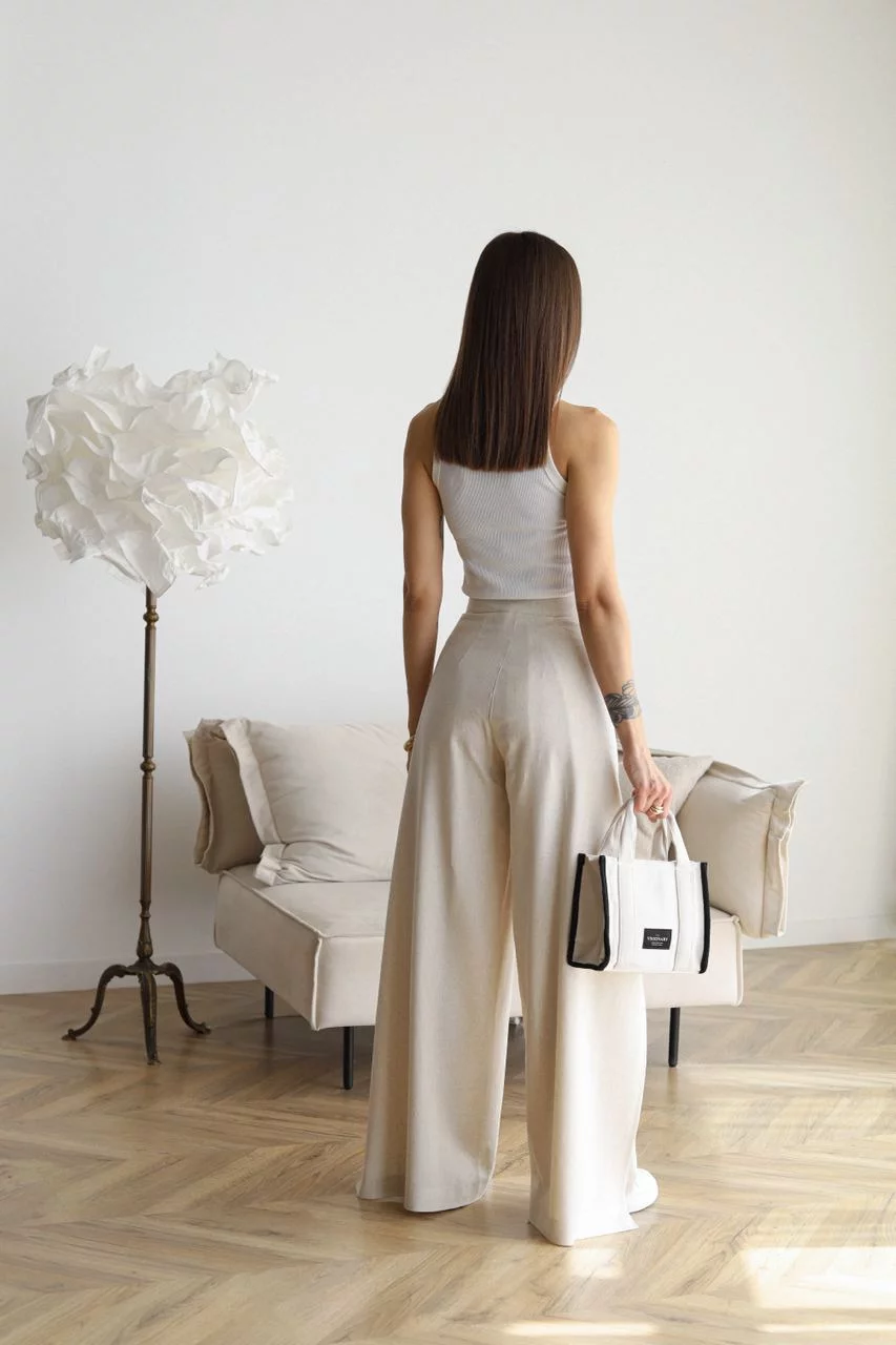 Gabrielle | Wide Leg Linen Trousers