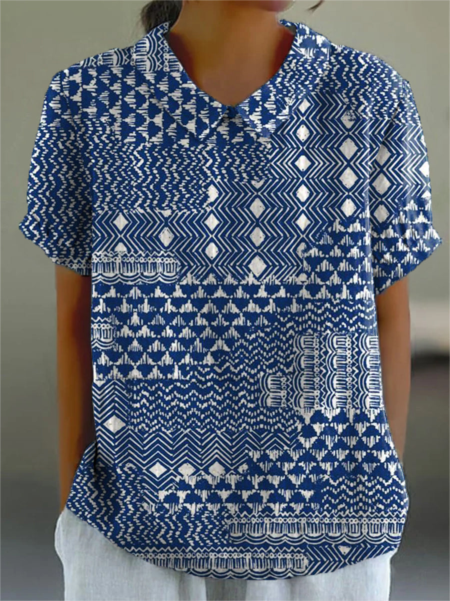 Jade | Relaxed Tribal Cotton Shirt