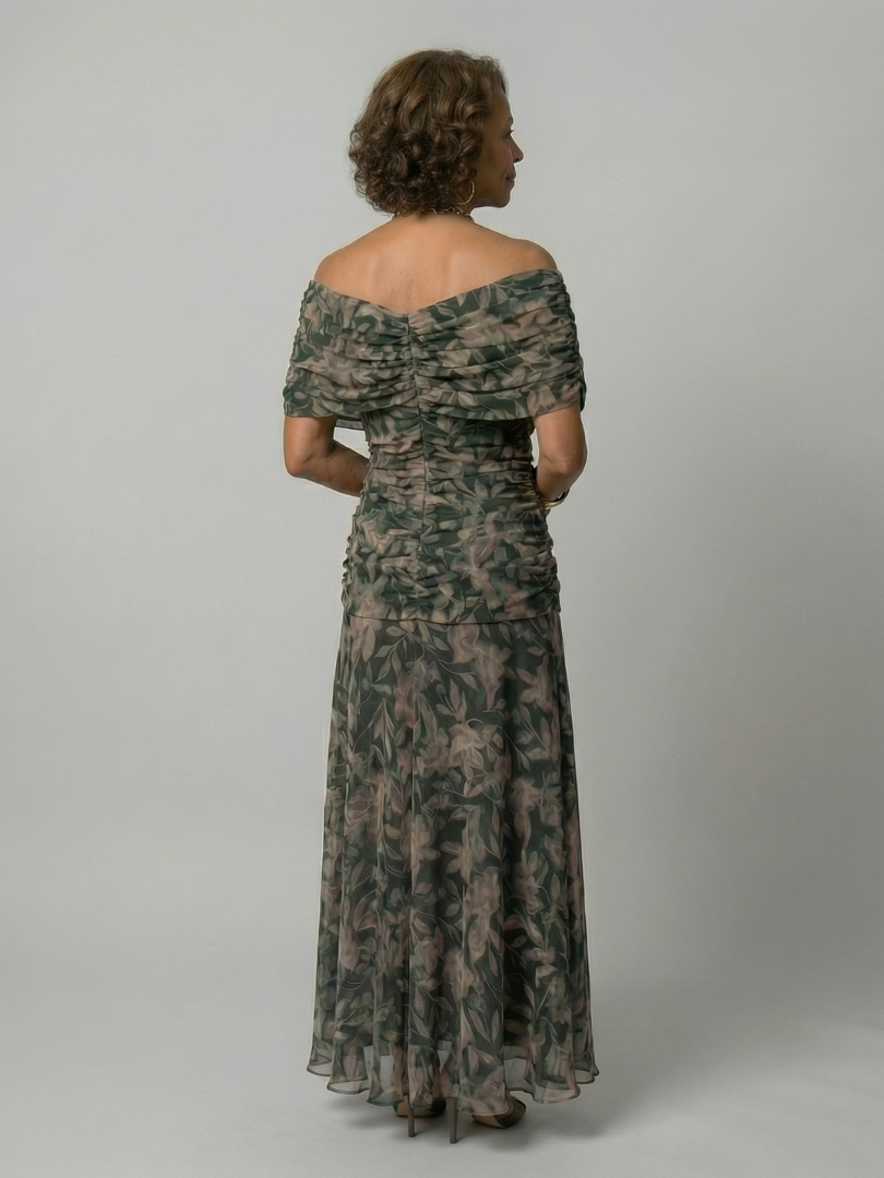 Aurelia | Off Shoulder Flow Midi Dress