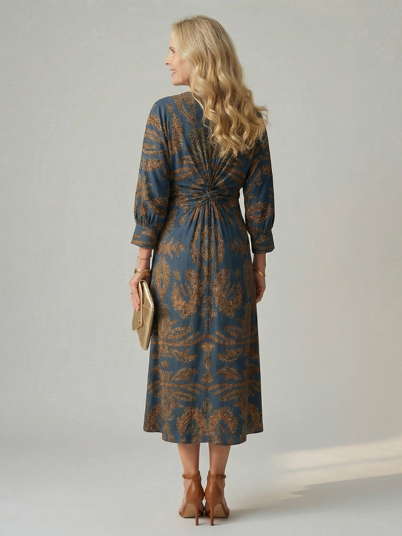 Amélie | Natural Wrap Midi Dress