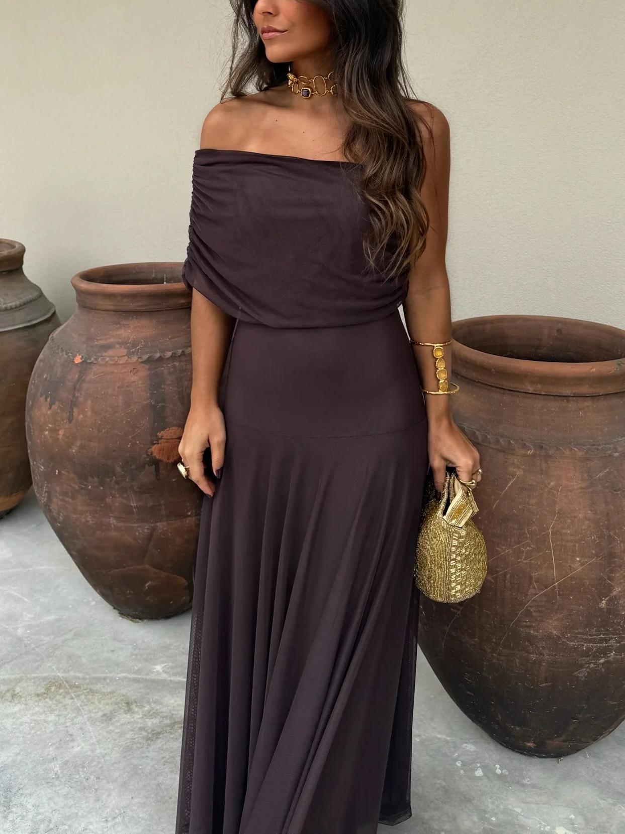 Lucienne | Delicate Mesh Silhouette Dress