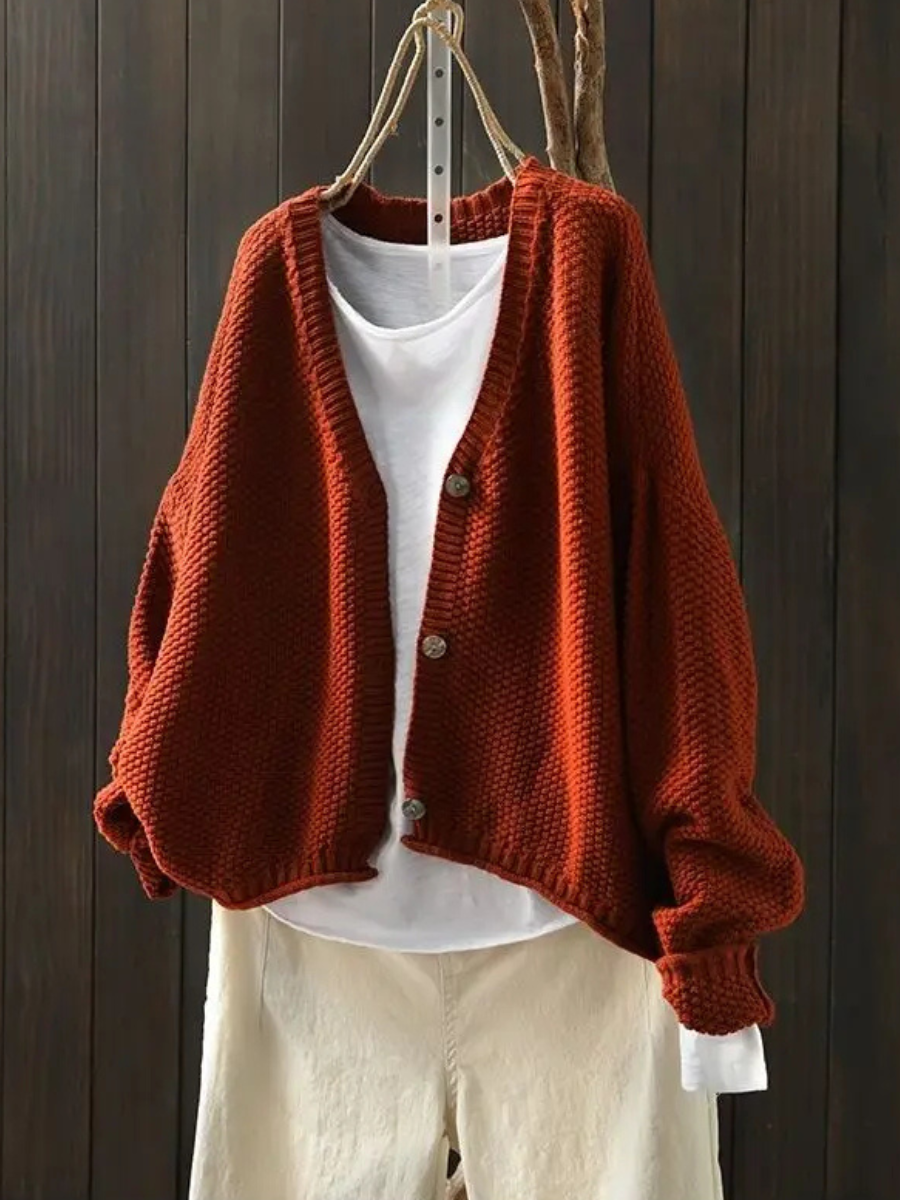 Émilie | Soft Knit V-Neck Cardigan