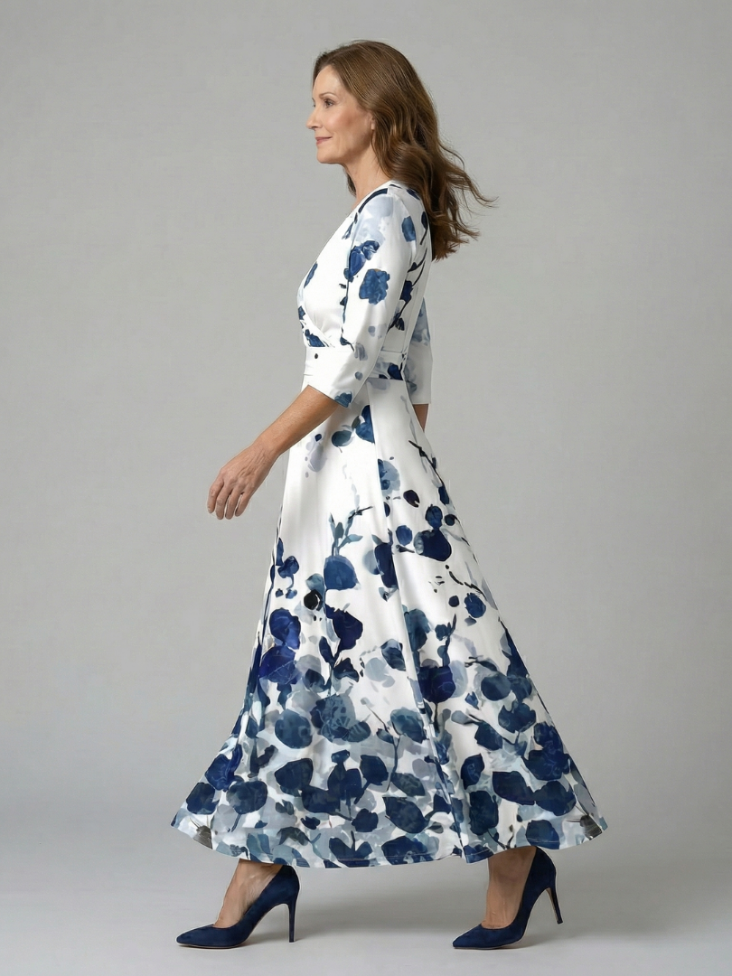 Rosalie | Cross Wrap Midi Dress