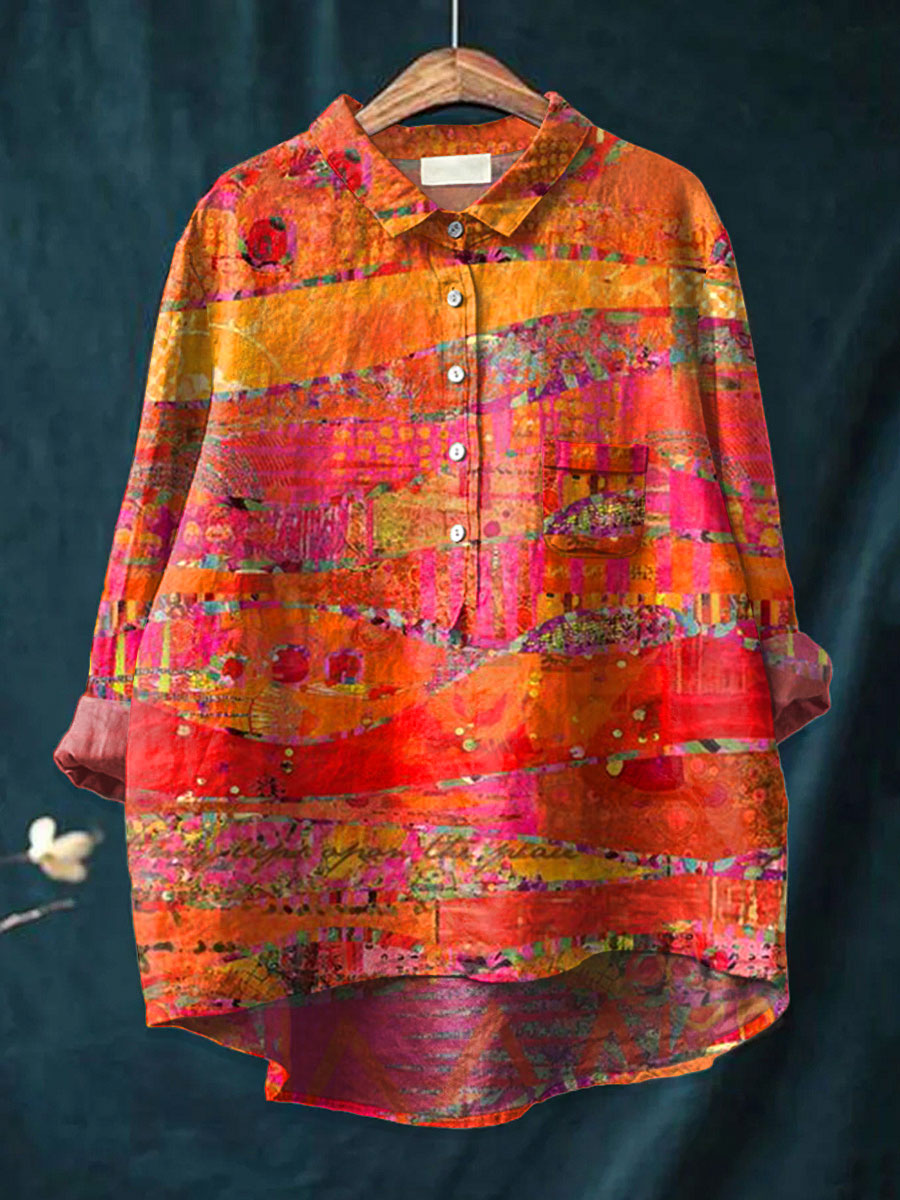 Léa | Bold Abstract Print Shirt